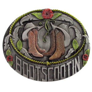 Boucle de ceinture Bootscootin avec finition émaillée