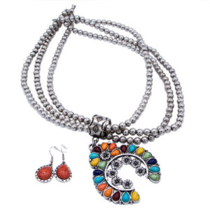 Collier Fer à Cheval en Pierres Multicolores