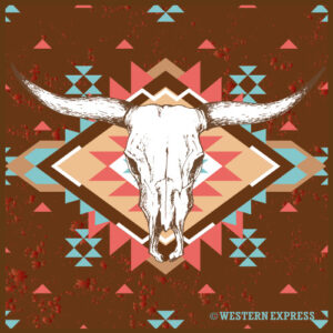 Bandana marron cassé en forme de bœuf du désert