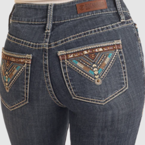 Jeans COWHIDE EMB MID RISE BOOT