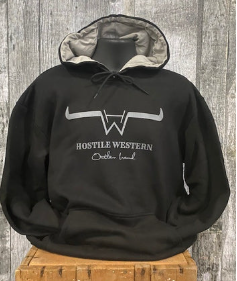 Hoodie noir Hostile Western