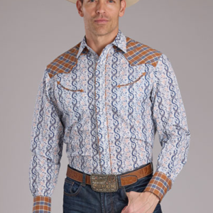 Chemise rétro contrasté