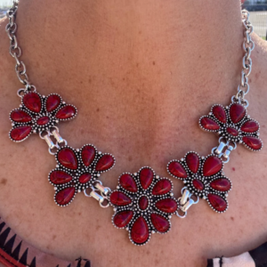 Collier Ruby flowers