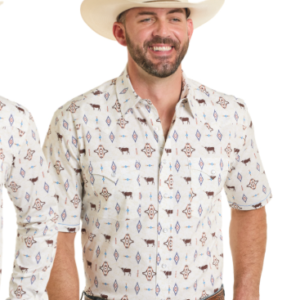 Chemise à manches courtes Taureau/aztec