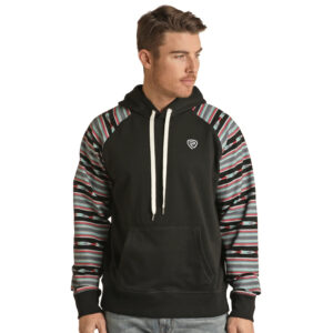 Hoodie à manches rayées pour homme