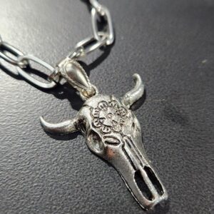 Collier crâne/grosse chaîne