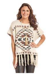 Pullover à franges pour femme