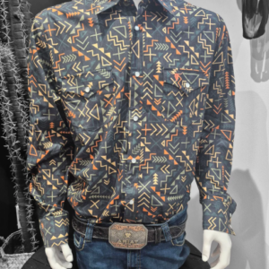 Chemise Aztec bleu Shack Story pour homme