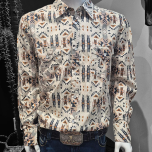 Chemise Aztec beige Shack Story pour homme