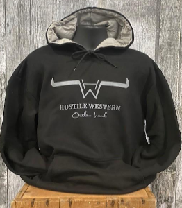 Hoodie noir Hostile Western