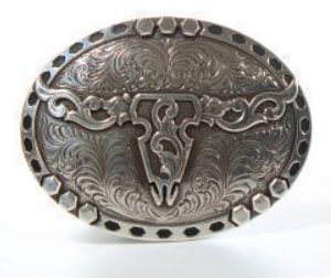 Boucle de ceinture avec crâne floral Nocona