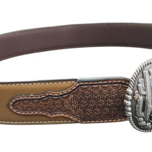 Ceinture brune avec boucle cactus