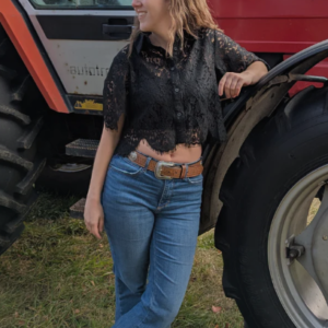 Chemise Cowgirl's Dream en dentelle noir