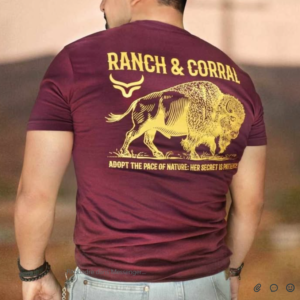 Chandail bourgogne/jaune Ranch & Corral