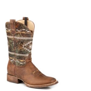 Bottes brune aztec pour femme