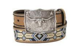 Ceinture aztec avec boucle taureau
