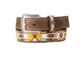Ceinture brodé beige/bleu/orange/jaune