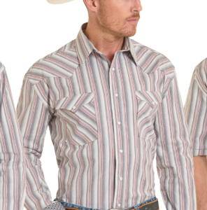 Chemise marron/rose/gris