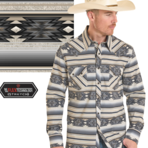 Chemise aztec beige/gris