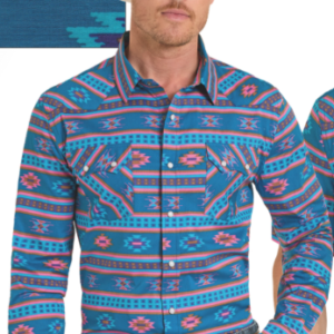 Chemise Bleu/rose Panhandle