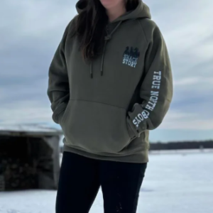 Hoodie 3 horses vert Shack Story