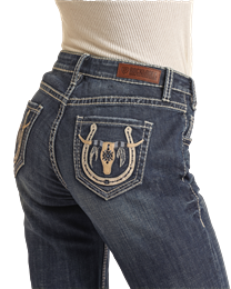 Jeans fer à cheval pour femme