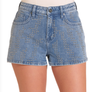 Short en jean avec studd carré