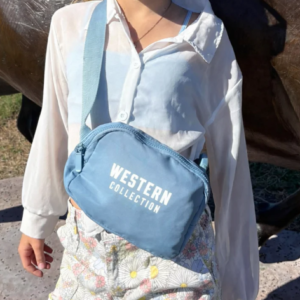 Sac banane bleu Western collection