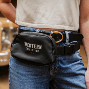 Sac banane noir Western collection