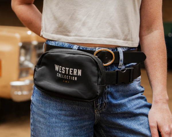 Sac banane noir Western collection