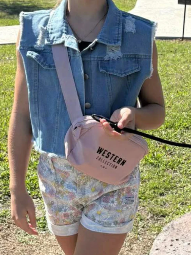 Sac banane rose Western collection