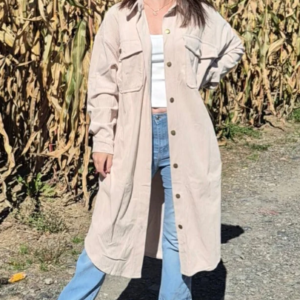Veste longue crème Western collection