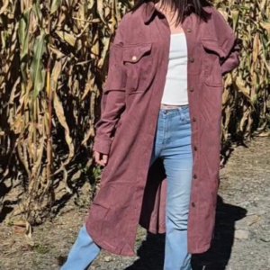 Veste longue vieux rose Western collection
