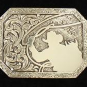 Boucle de ceinture Stamped Edge Cowboy Roping
