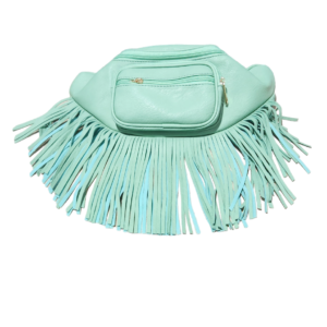 Bourse à franges en cuir