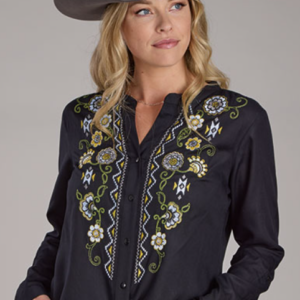 Blouse à motifs brodés