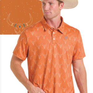 Polo Crâne orange