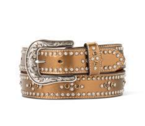 Ceinture brune dorée