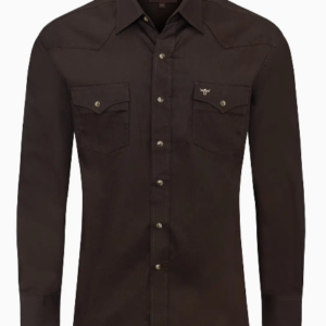 Chemise brune avec crâne