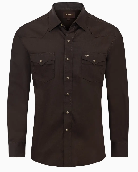 Chemise brune avec crâne