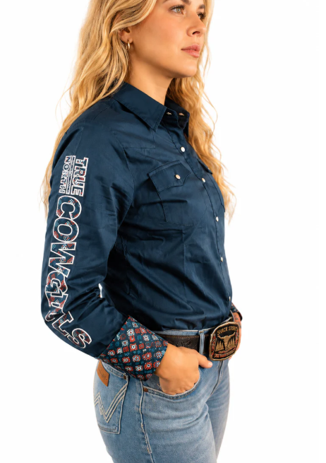 Chemise pour femme bleue Shack Story