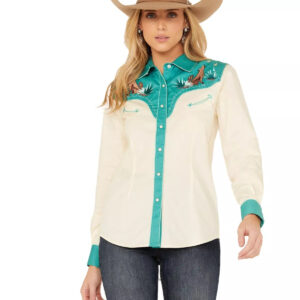 Chemise coyote rétro pour femme