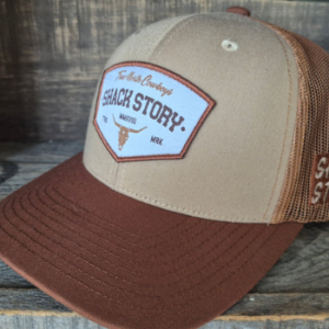 Casquette brun / tan / Caramel Patch blanche Shack Story
