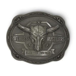 Boucle de ceinture Blaze Your Own Trail argent antique.png
