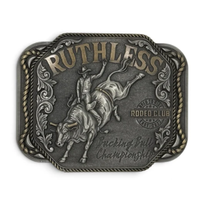 Boucle de ceinture Bucking Bull argent antique cuivre.png