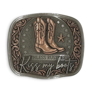 Boucle de ceinture Kiss My Boots argent antique.png
